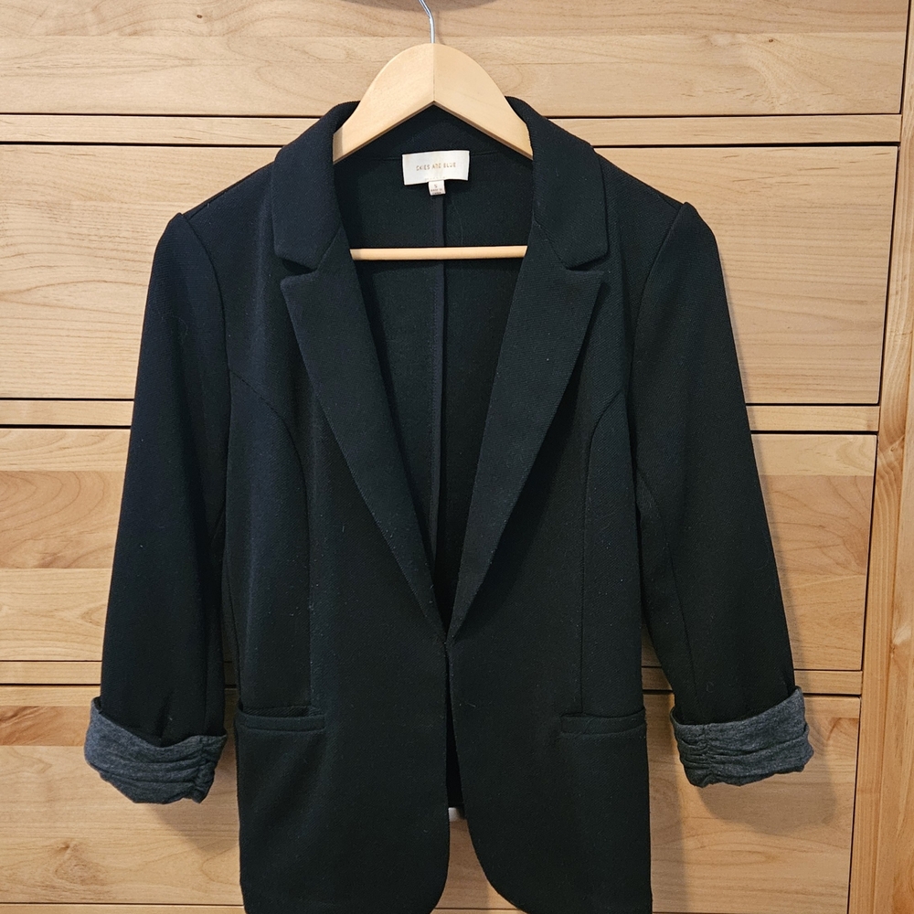 Skies Are Blue Knit Blazer - Black Size S